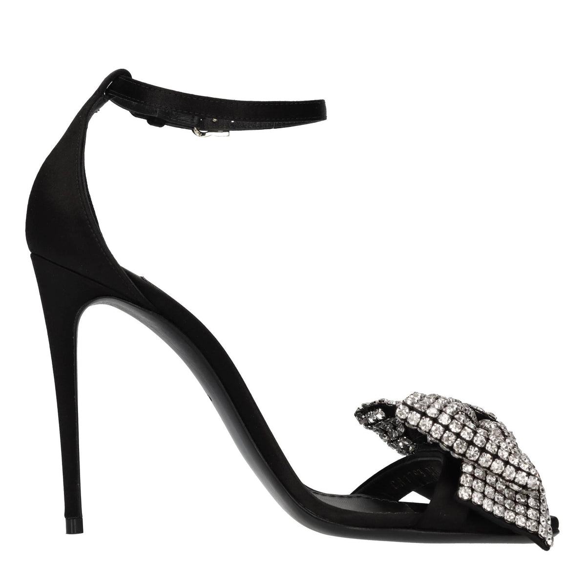 Sandali Keira in raso con fiocco di strass 