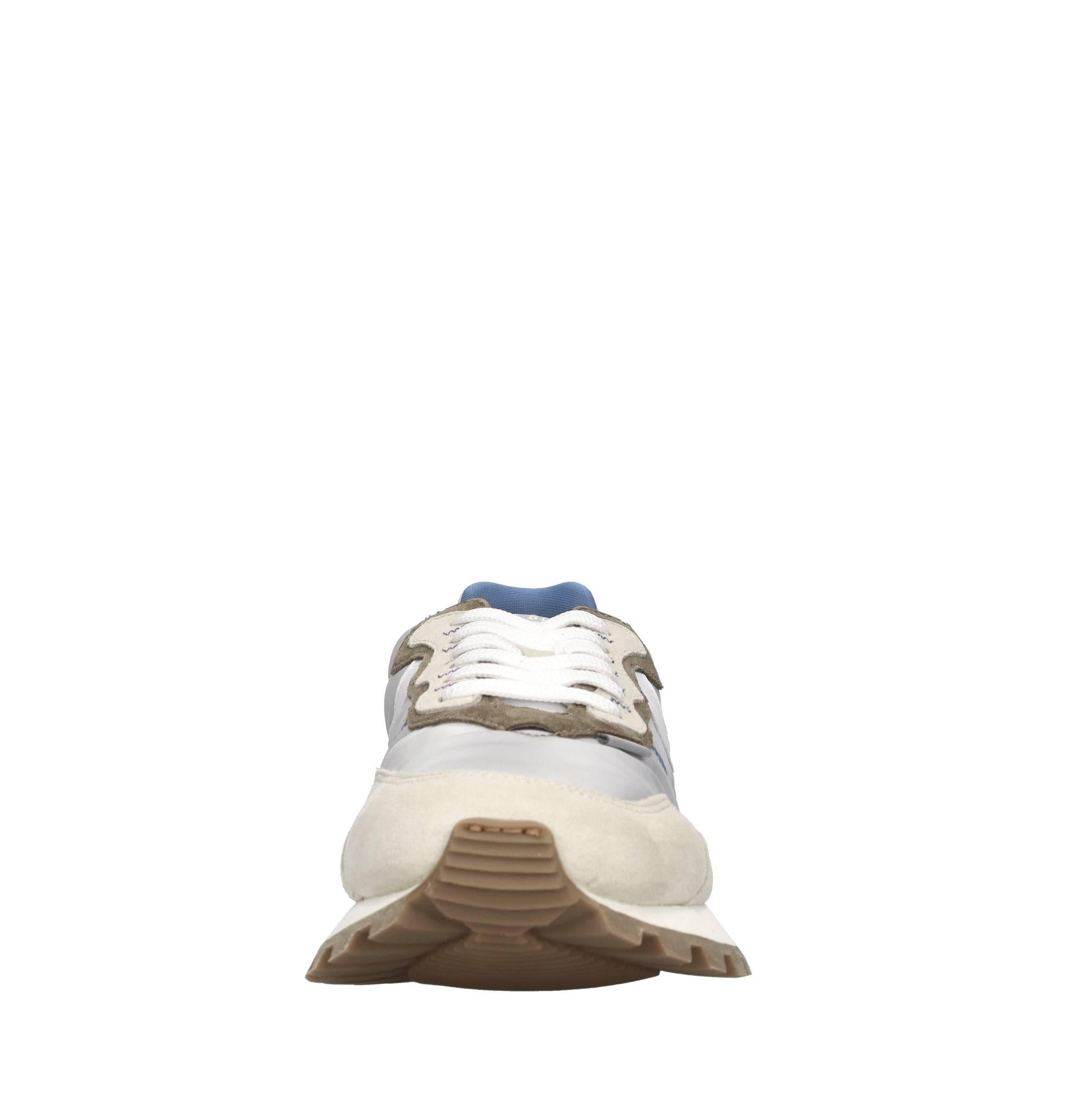 Sneakers in camoscio e tessuto 