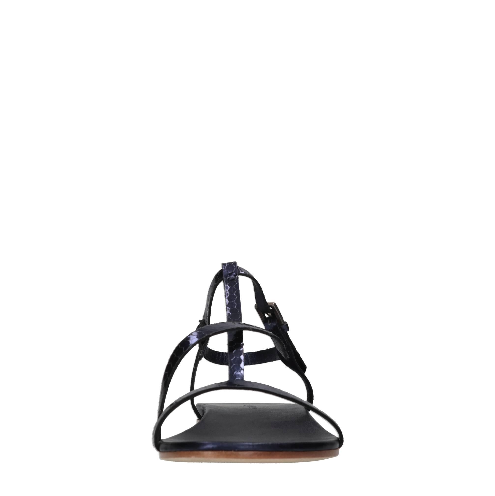 Sandali flat in pelle 