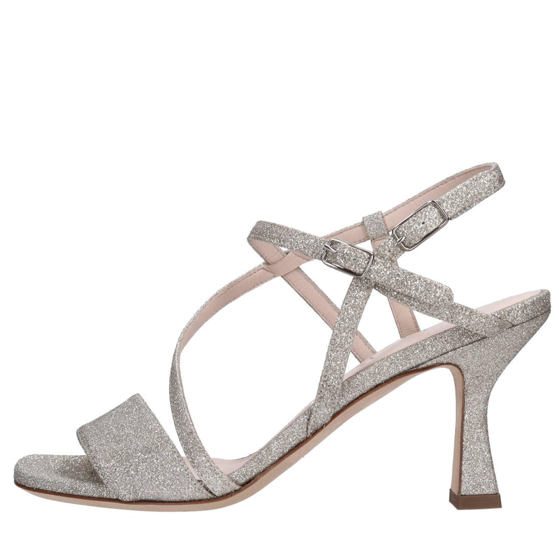 Sandali in pelle e glitter 