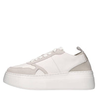 Sneakers in pelle e tessuto 