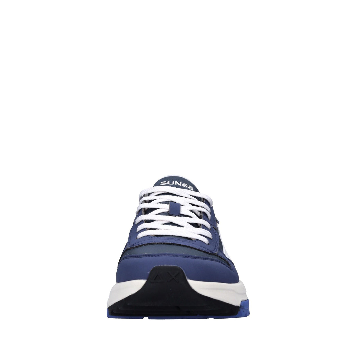 Sneakers in pelle e tessuto 