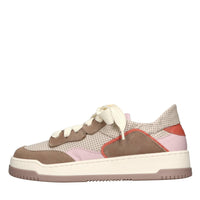 Sneakers in camoscio e pelle 