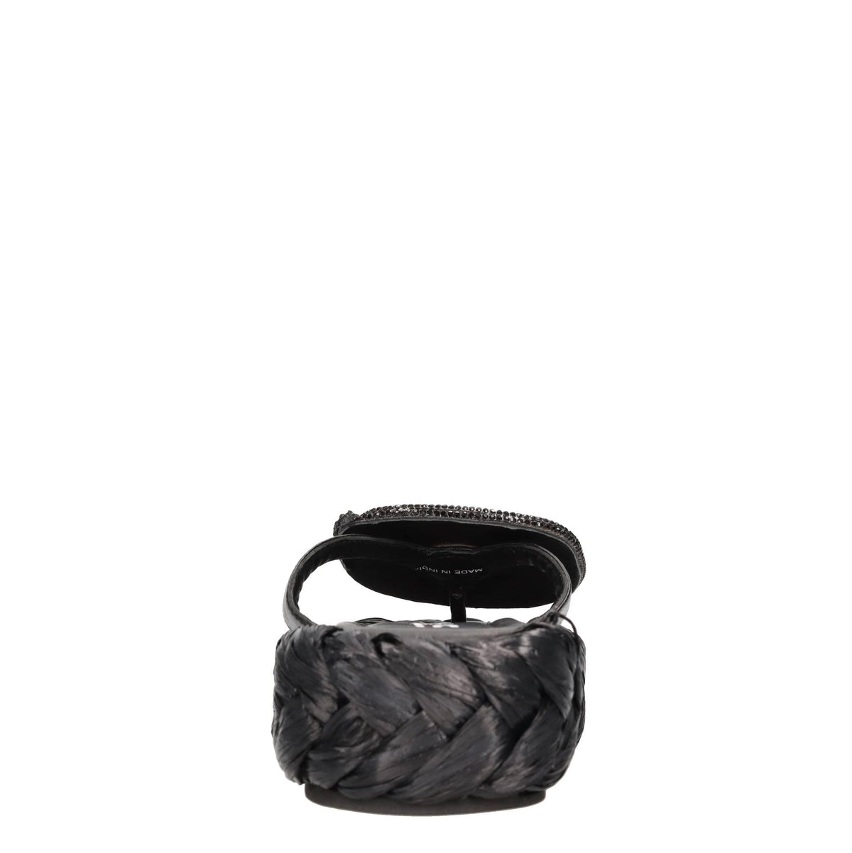 Mules in pelle e strass 