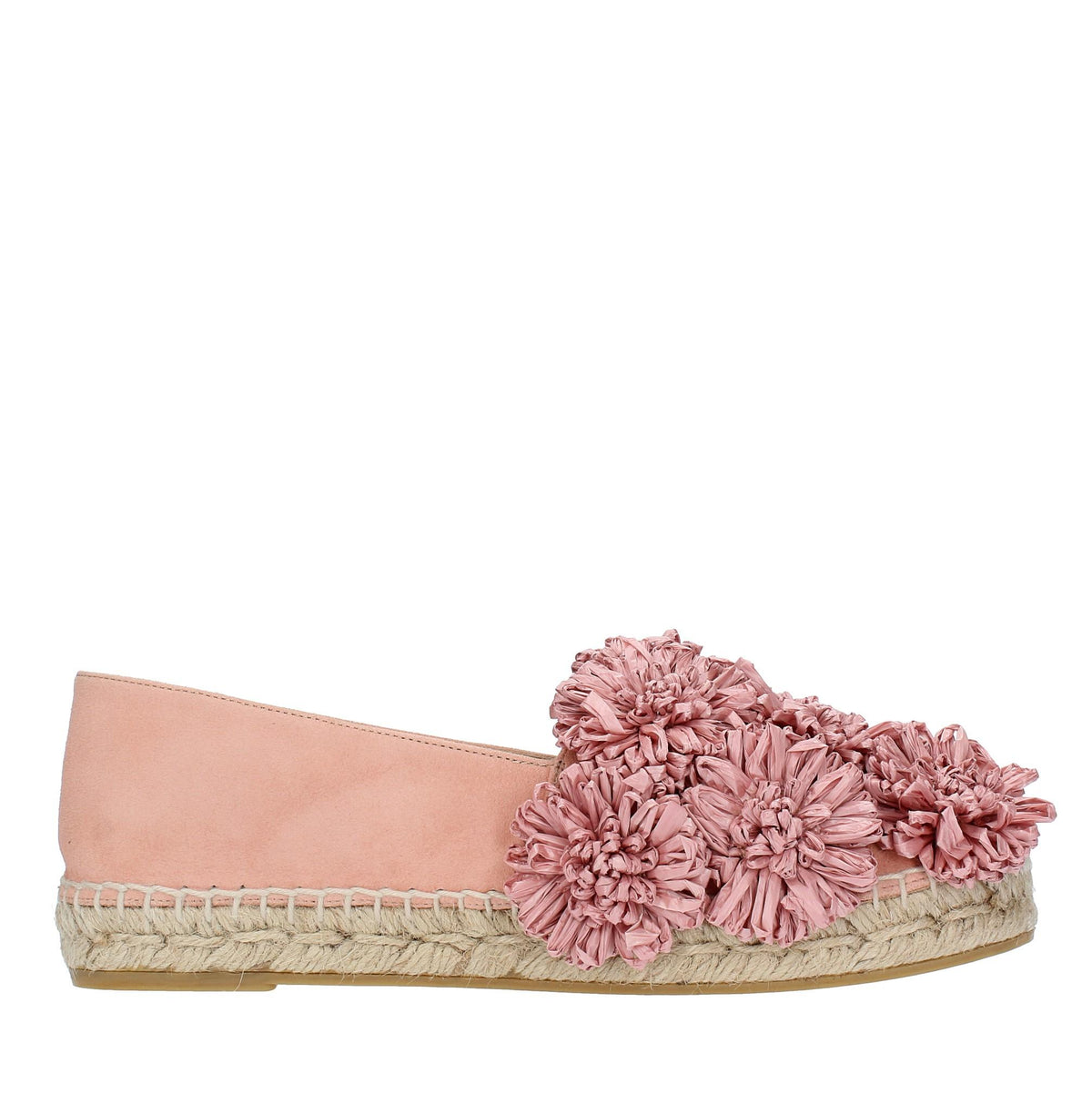 Espadrillas in camoscio e rafia 