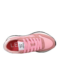 Sneakers in camoscio e pelle 