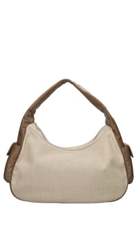 Borsa Julia x Lancaster in tessuto di cotone e pelle 