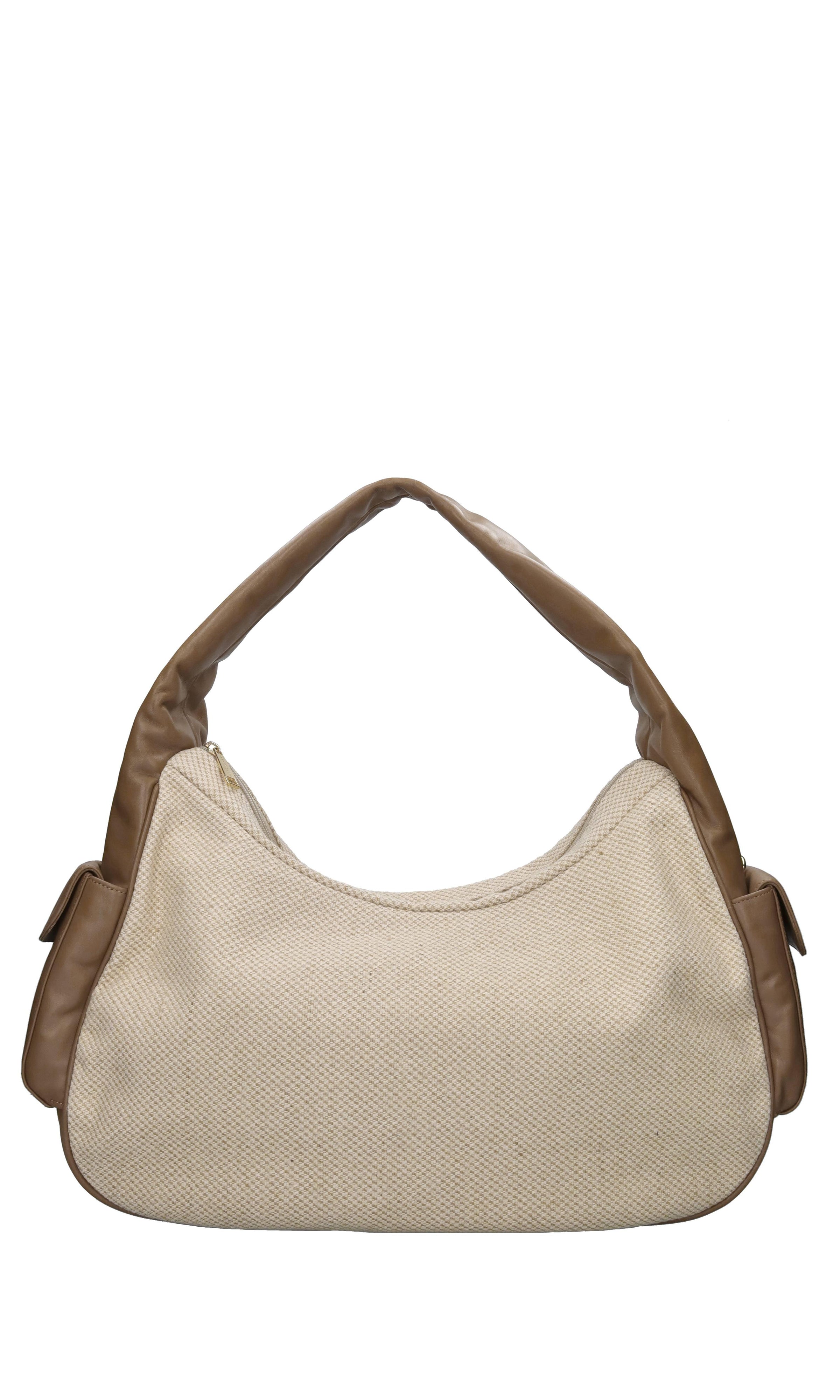 Borsa Julia x Lancaster in tessuto di cotone e pelle 