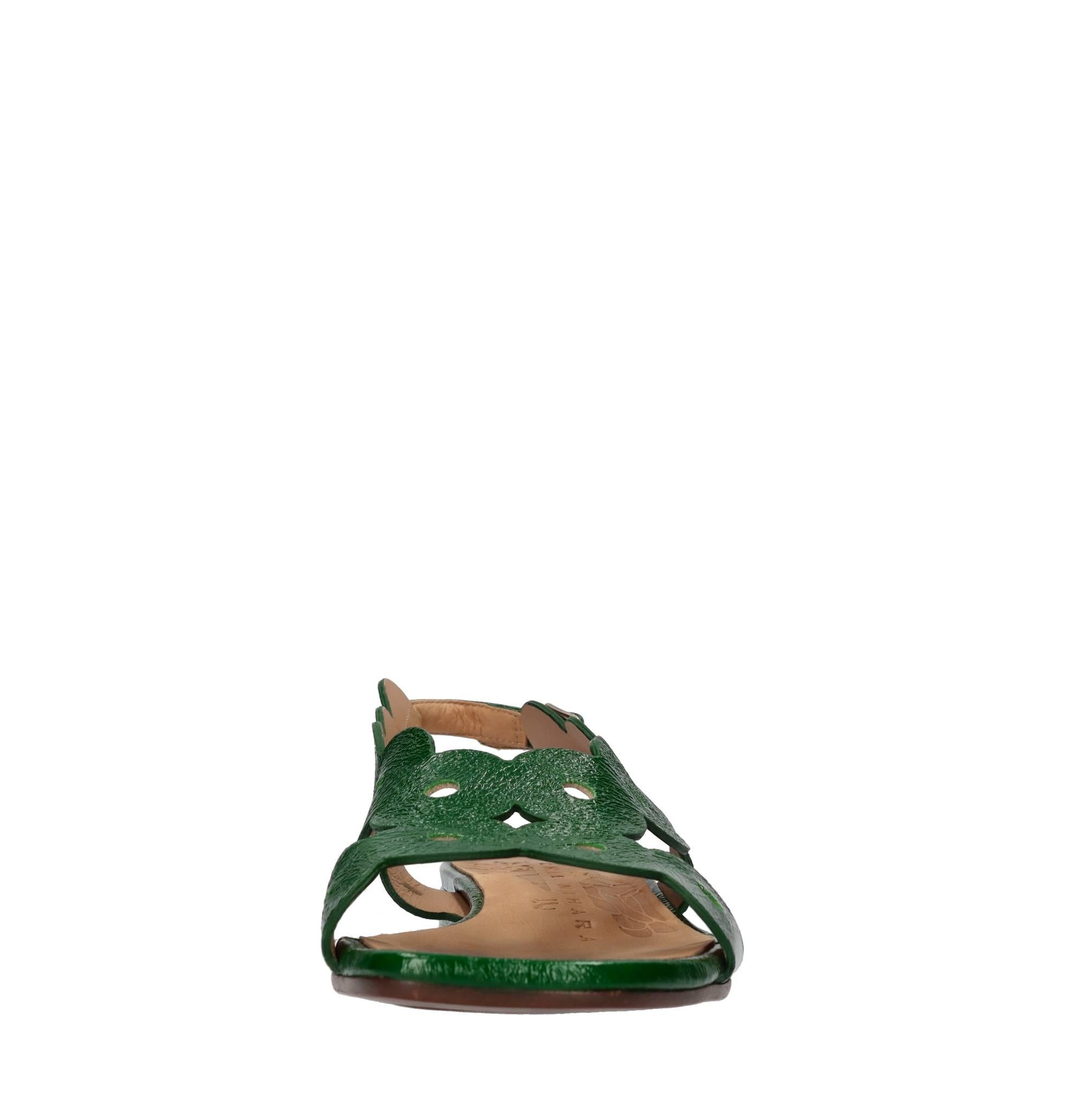 Sandali flat in pelle 