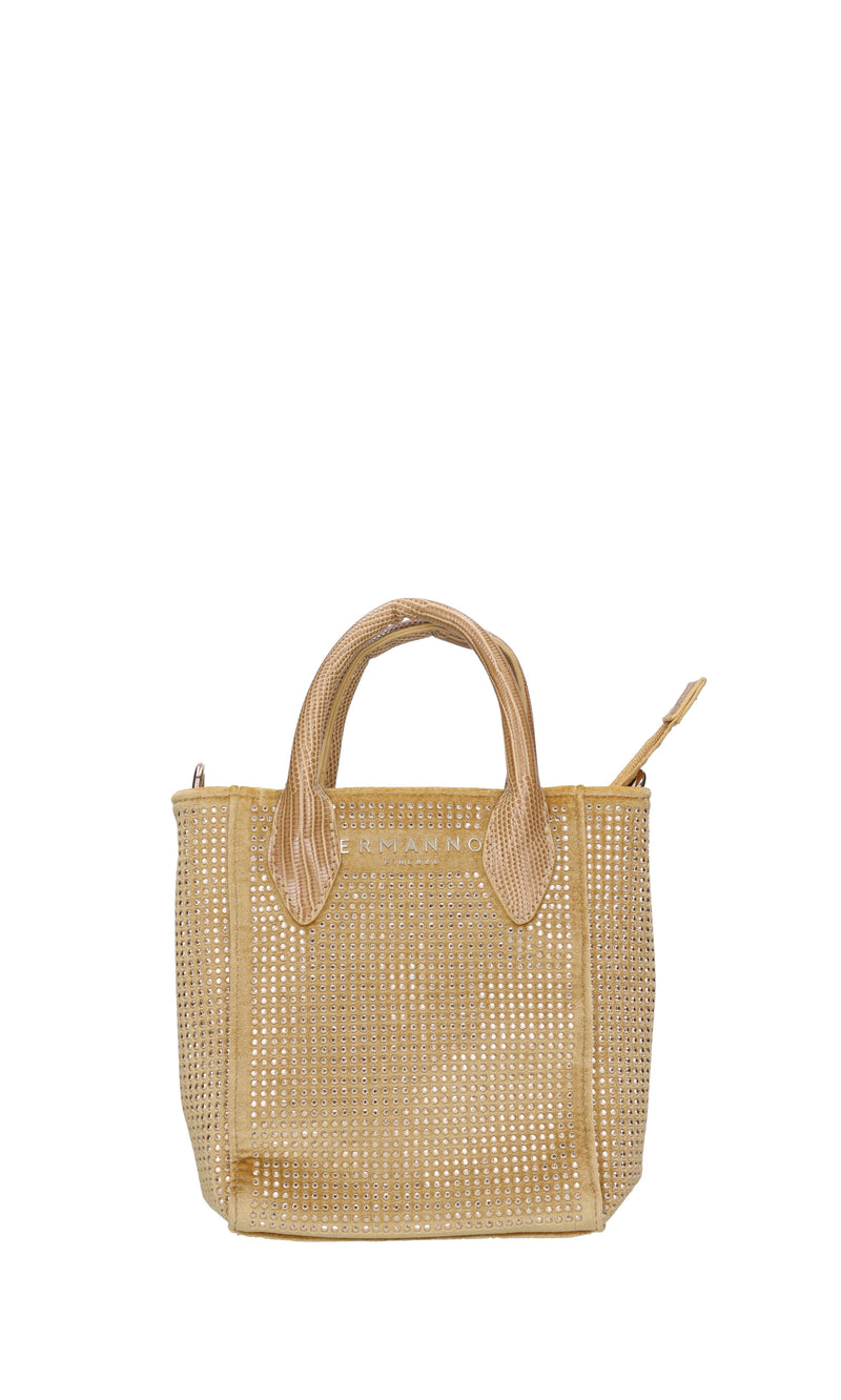 Borsa in Tessuto e Strass 
