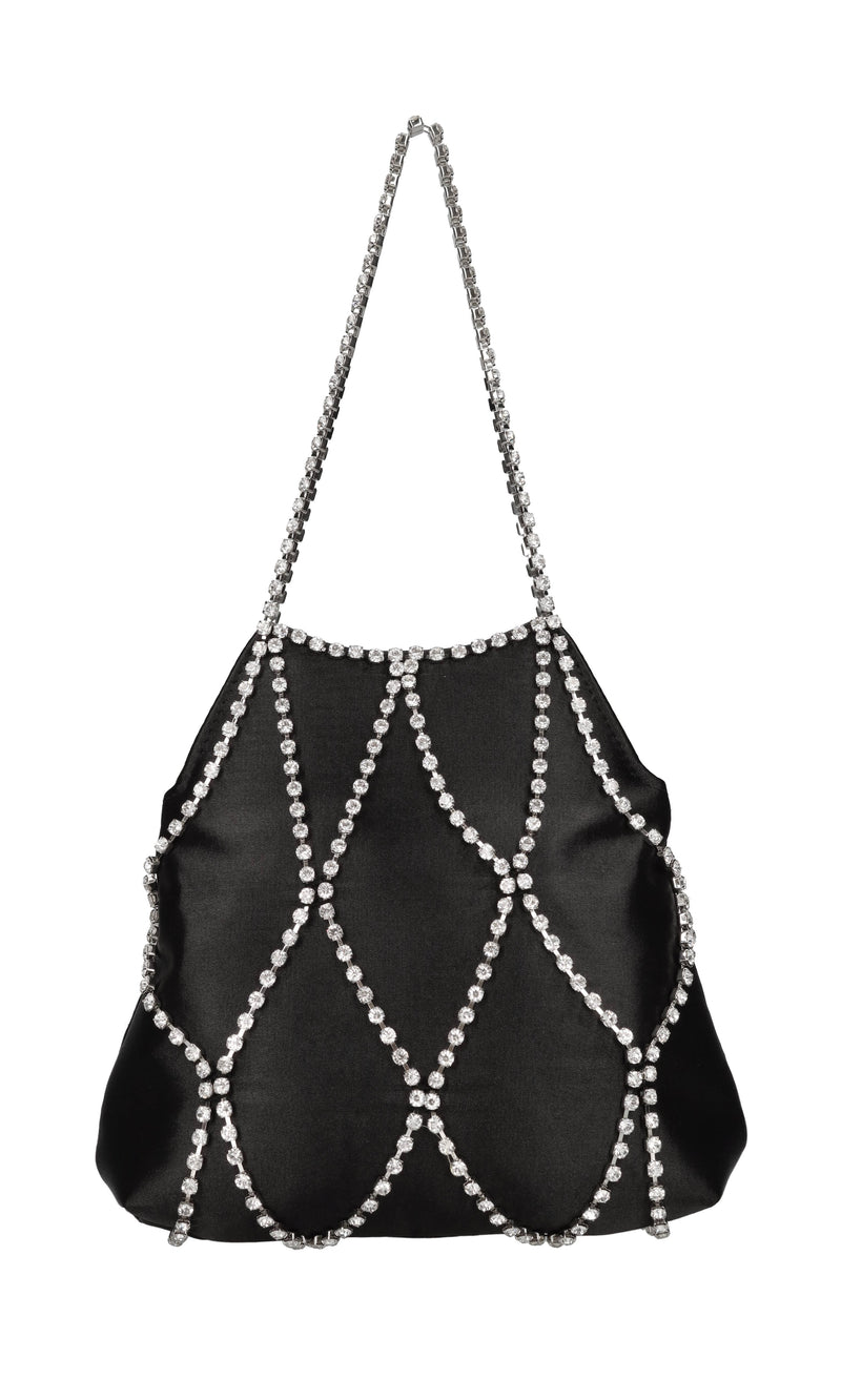 Borsa Kala in raso e strass 