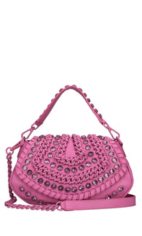 Borsa modello ANDROMEDA in ecopelle e borchie 
