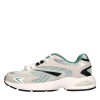 Sneakers in pelle e tessuto 