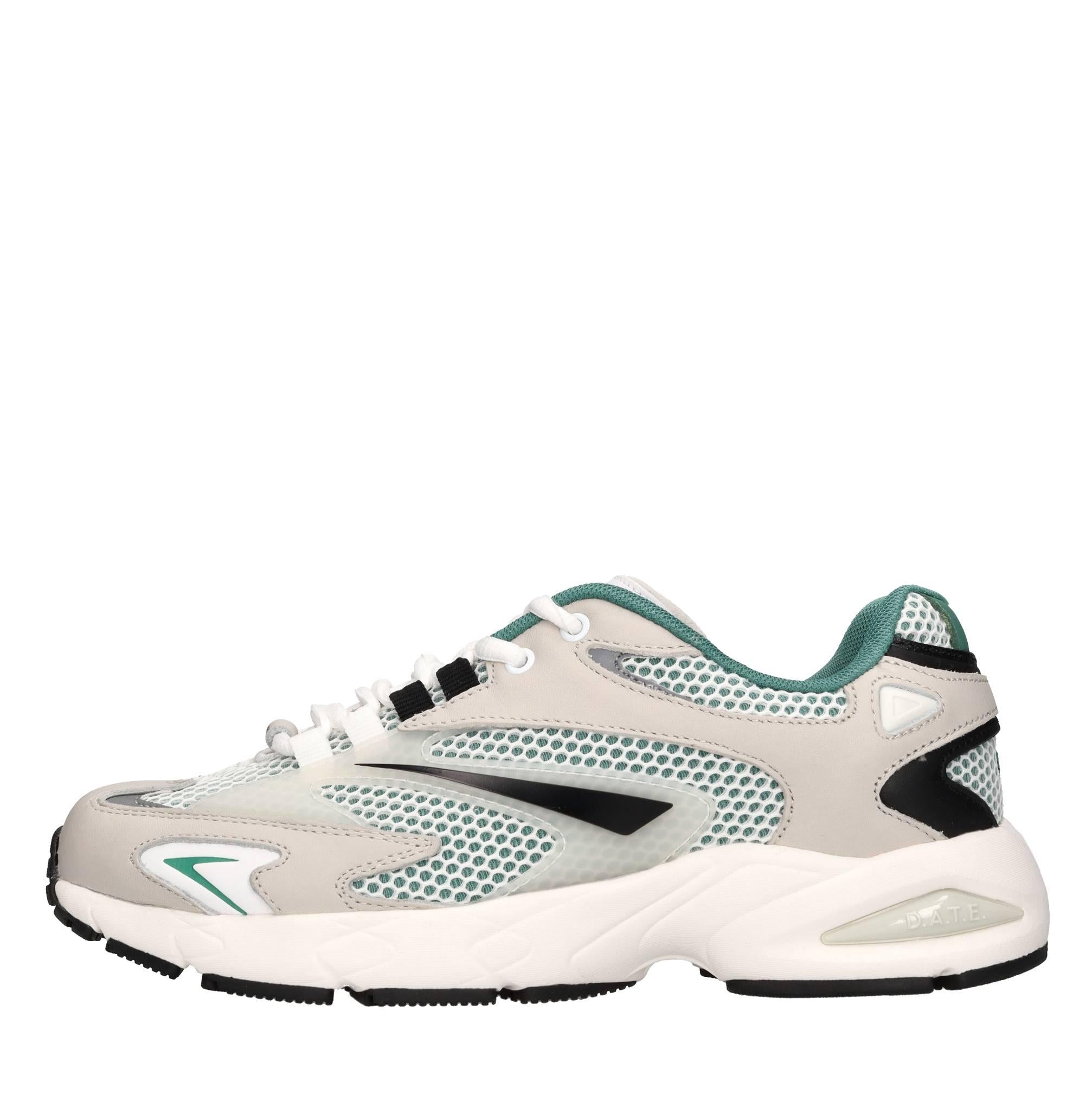Sneakers in pelle e tessuto 