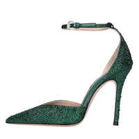 Décolleté slingback modello Anitta in raso e strass 