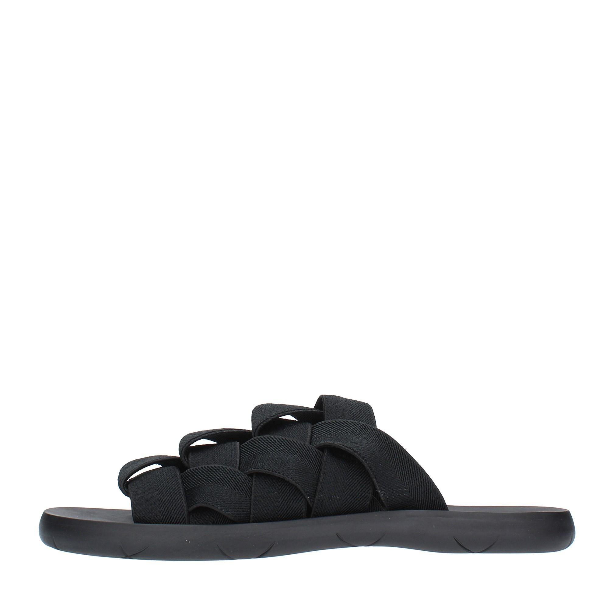 Mules in tessuto e gomma 