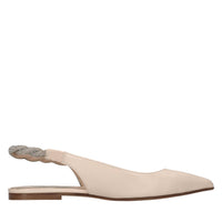 Ballerine slingback in pelle e microstrass 