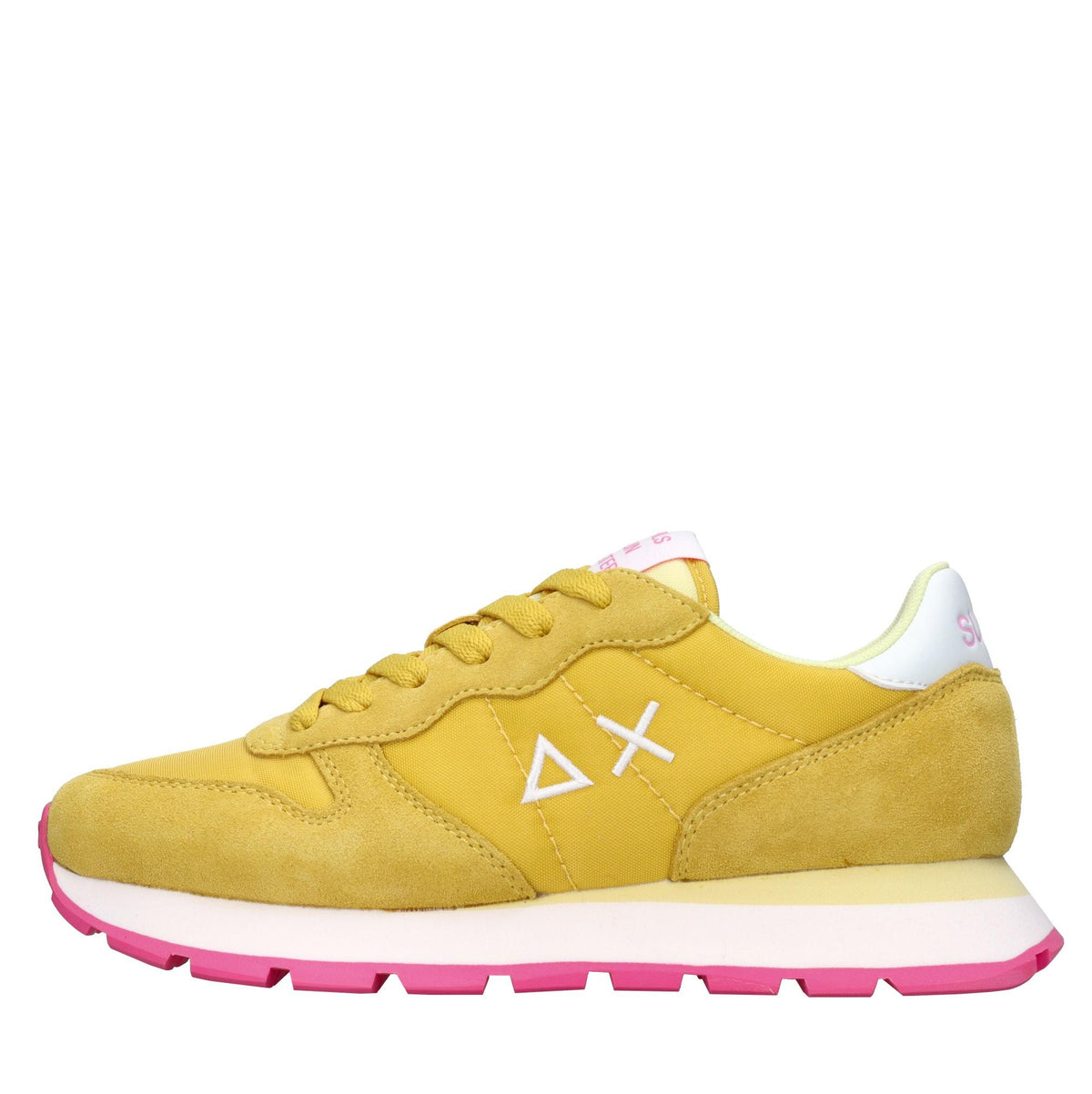 Sneakers in camoscio e tessuto 