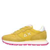 Sneakers in camoscio e tessuto 