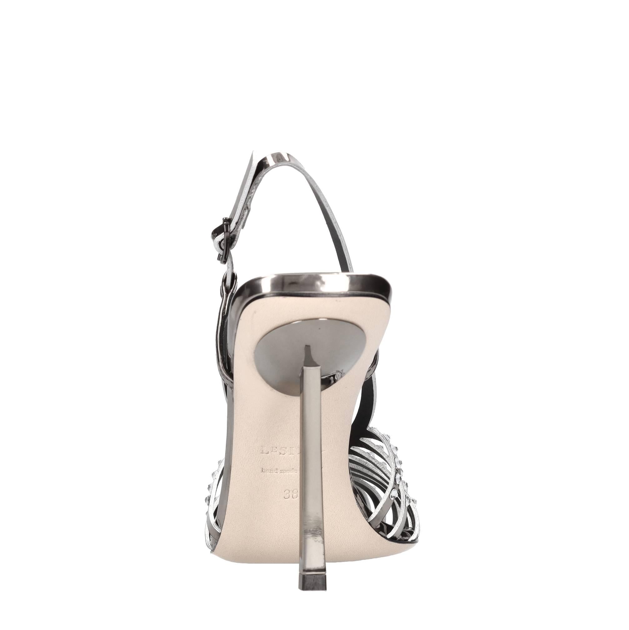 Décolleté Slingback modello CAGE PINS in ecopelle e strass 