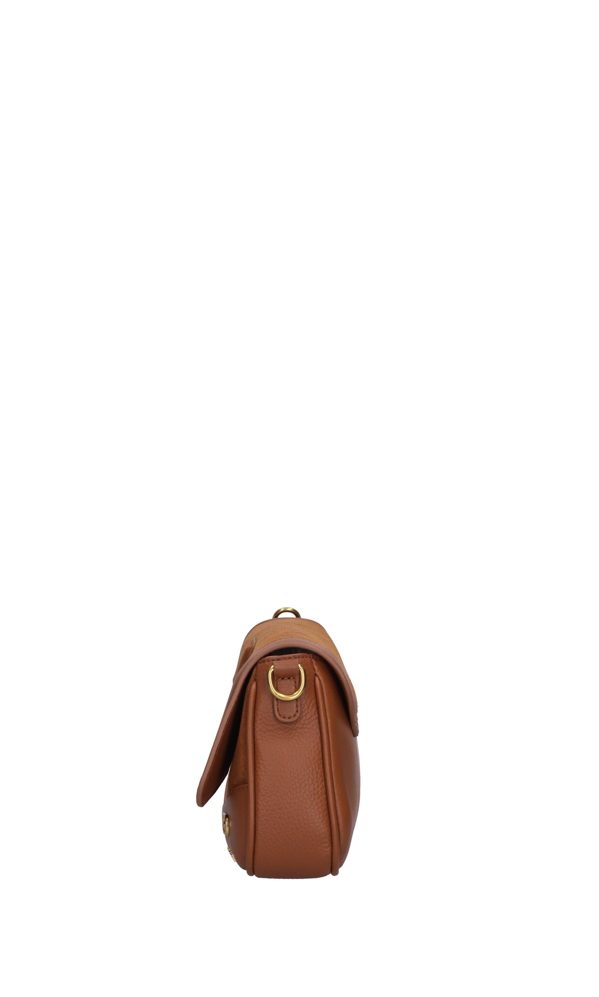 Borsa irregular in pelle e camoscio 