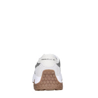 Sneakers in tessuto e camoscio 