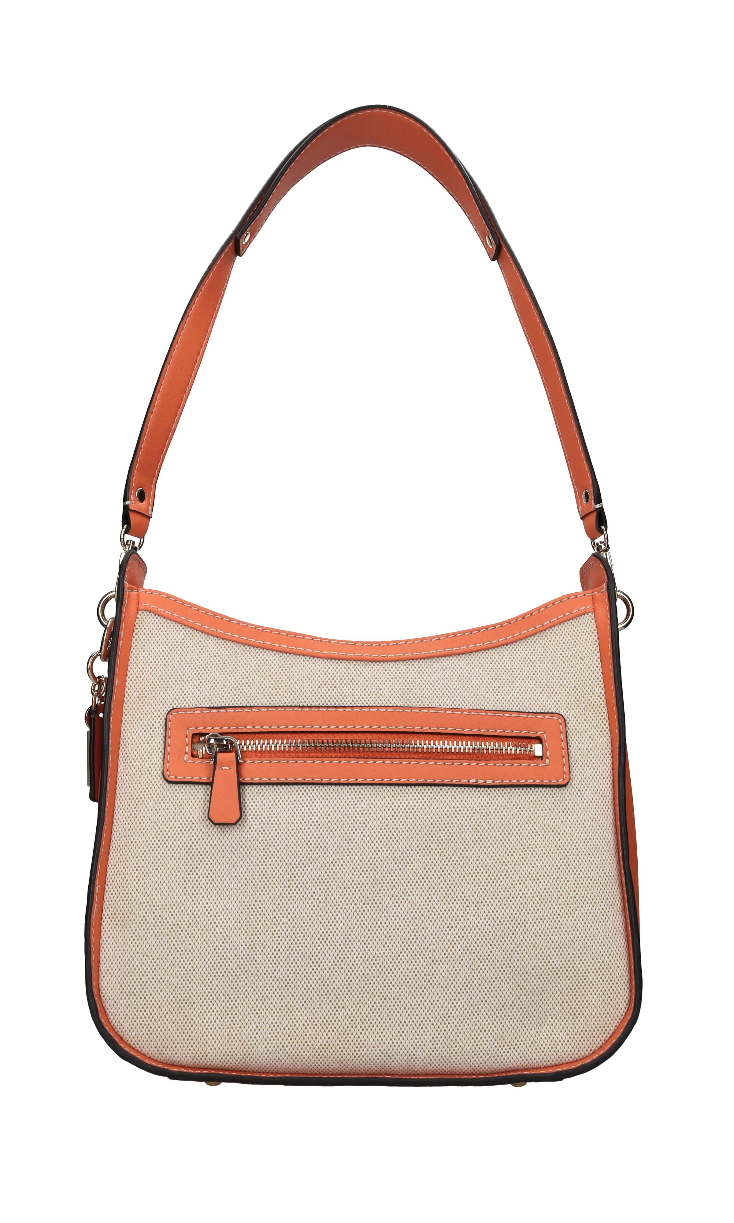 Borsa in ecopelle e tessuto 