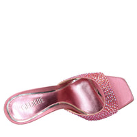 Mules Dita 95 in raso e strass 