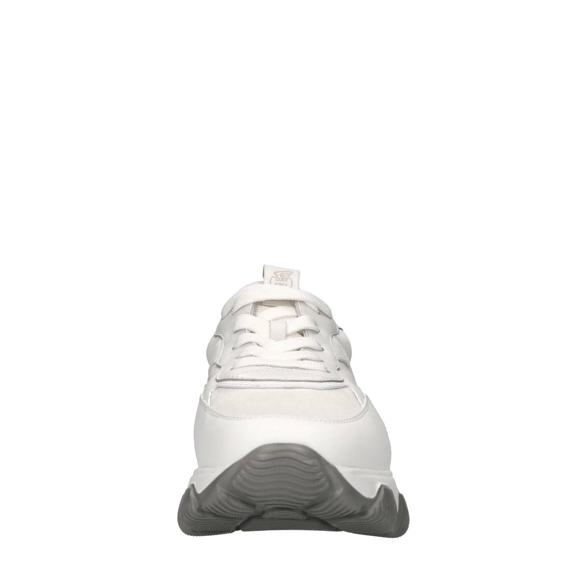 Sneakers in pelle e tessuto 