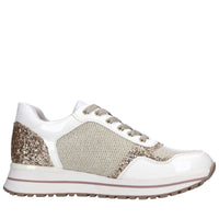 Sneakers in ecopelle e tessuto 