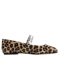 Ballerine Modello Crystal Ballet in pelle scamosciata con stampa effetto leopardo 
