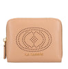 LA CARRIE Drilled logo small leather wallet