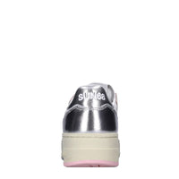 Sneakers in glitter e pelle 