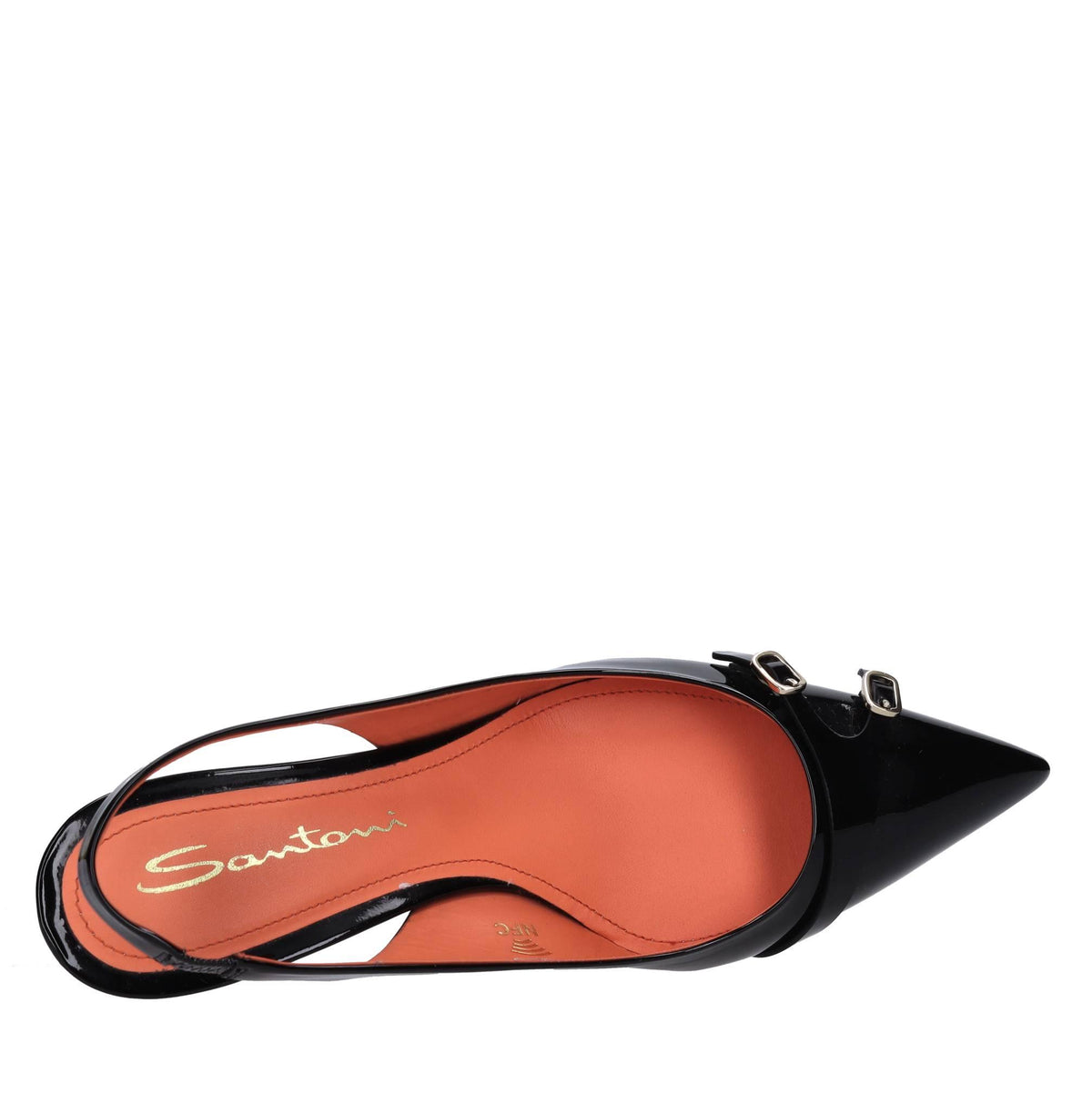 Décolleté slingback in pelle 