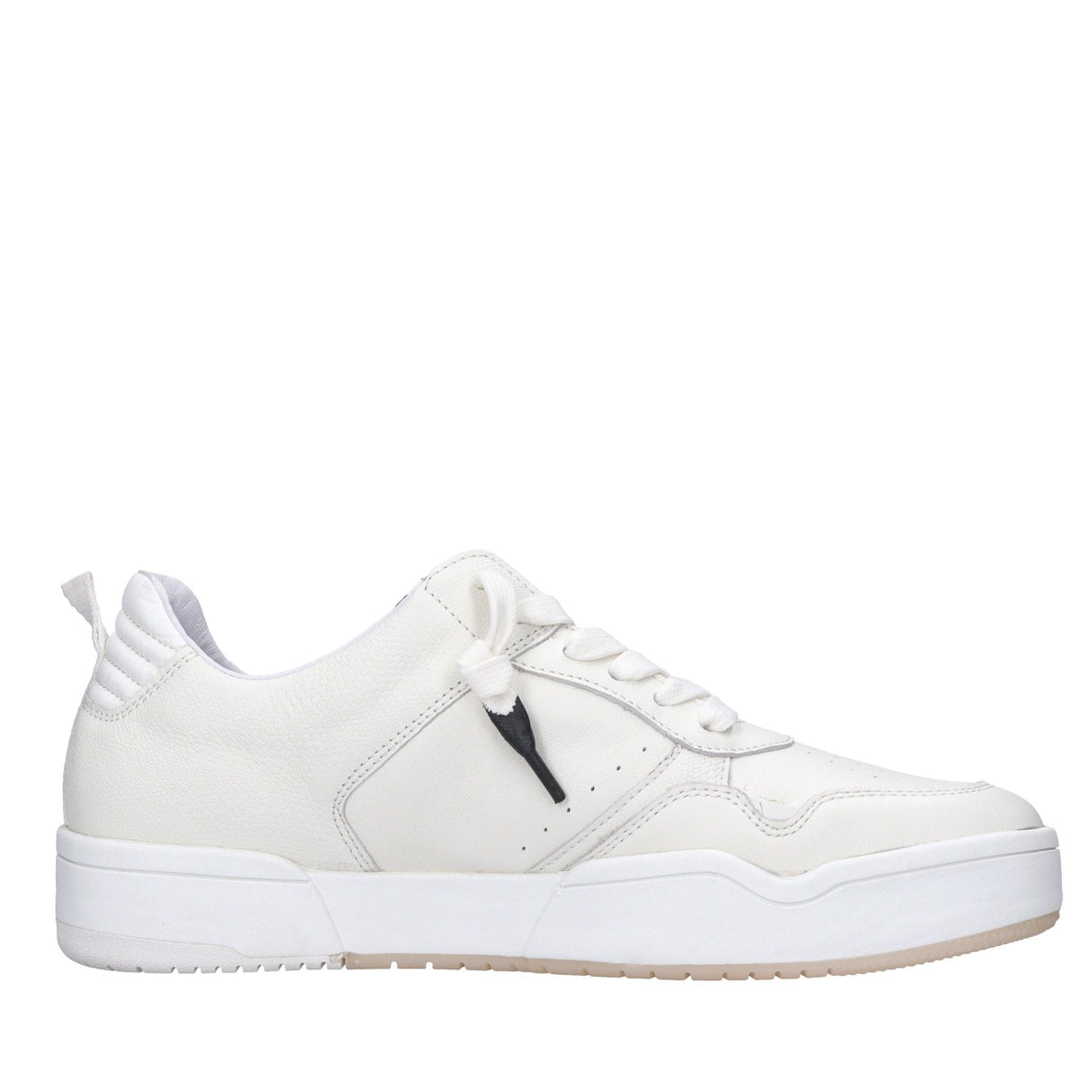 Sneakers in pelle e tessuto 