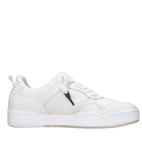 Sneakers in pelle e tessuto 