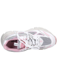 Sneakers in pelle e tessuto 