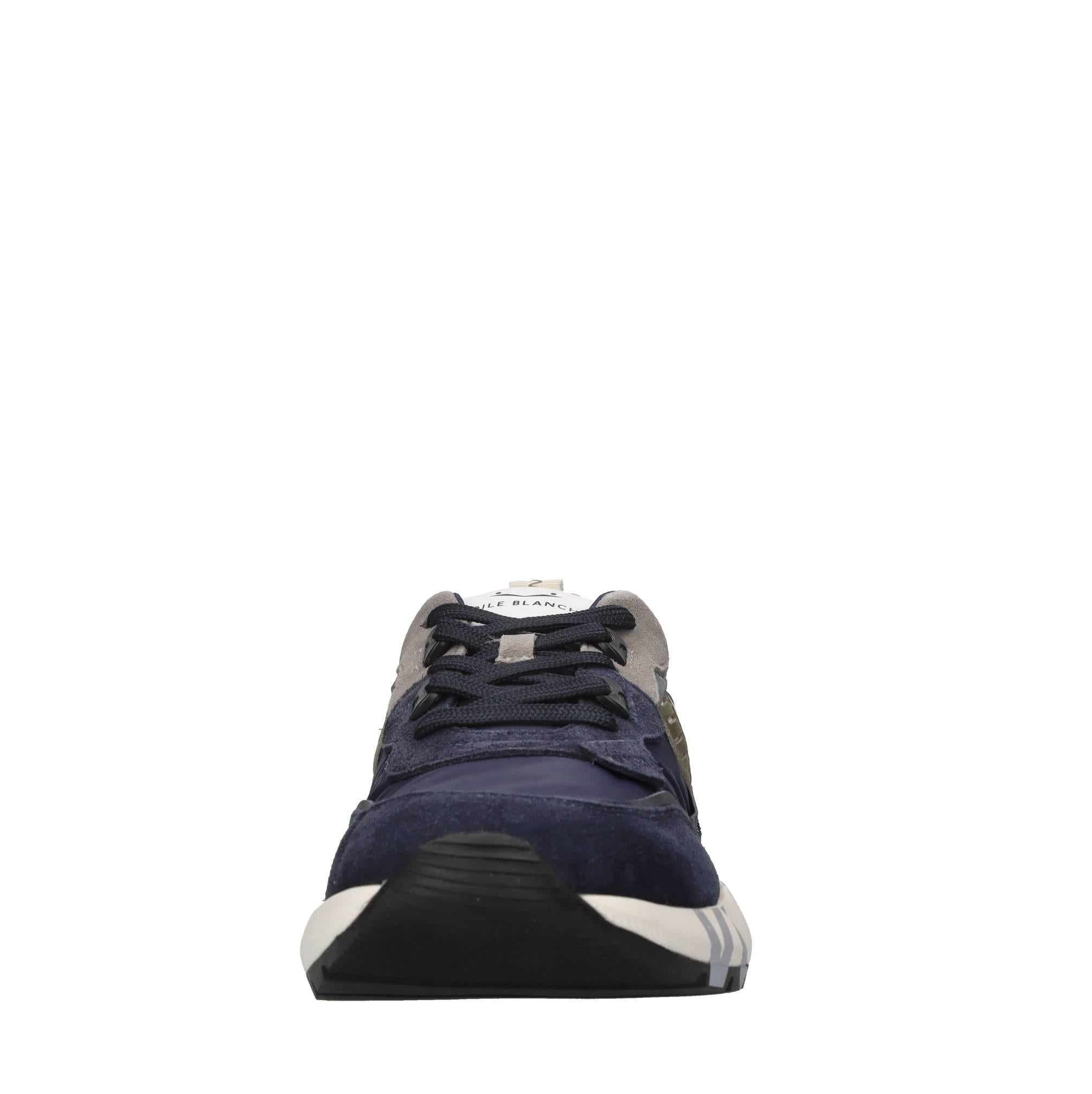 Sneakers in pelle e tessuto 