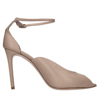 Décolleté open-toe in pelle 