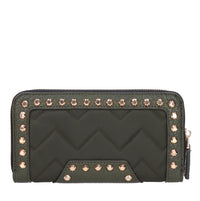 Portafoglio Dark Wave big wallet in ecopelle e tessuto 
