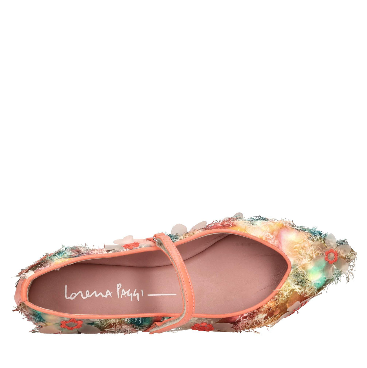Ballerine in tessuto e pelle 