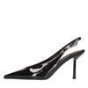 LE SILLA CLIVAGE KABIR Patent Leather Slingback Pumps