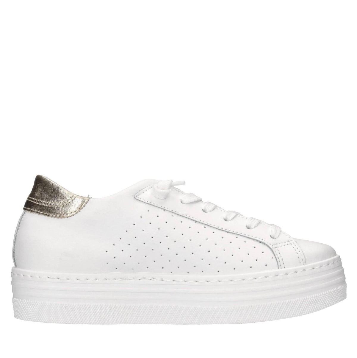 Sneakers in pelle e glitter 