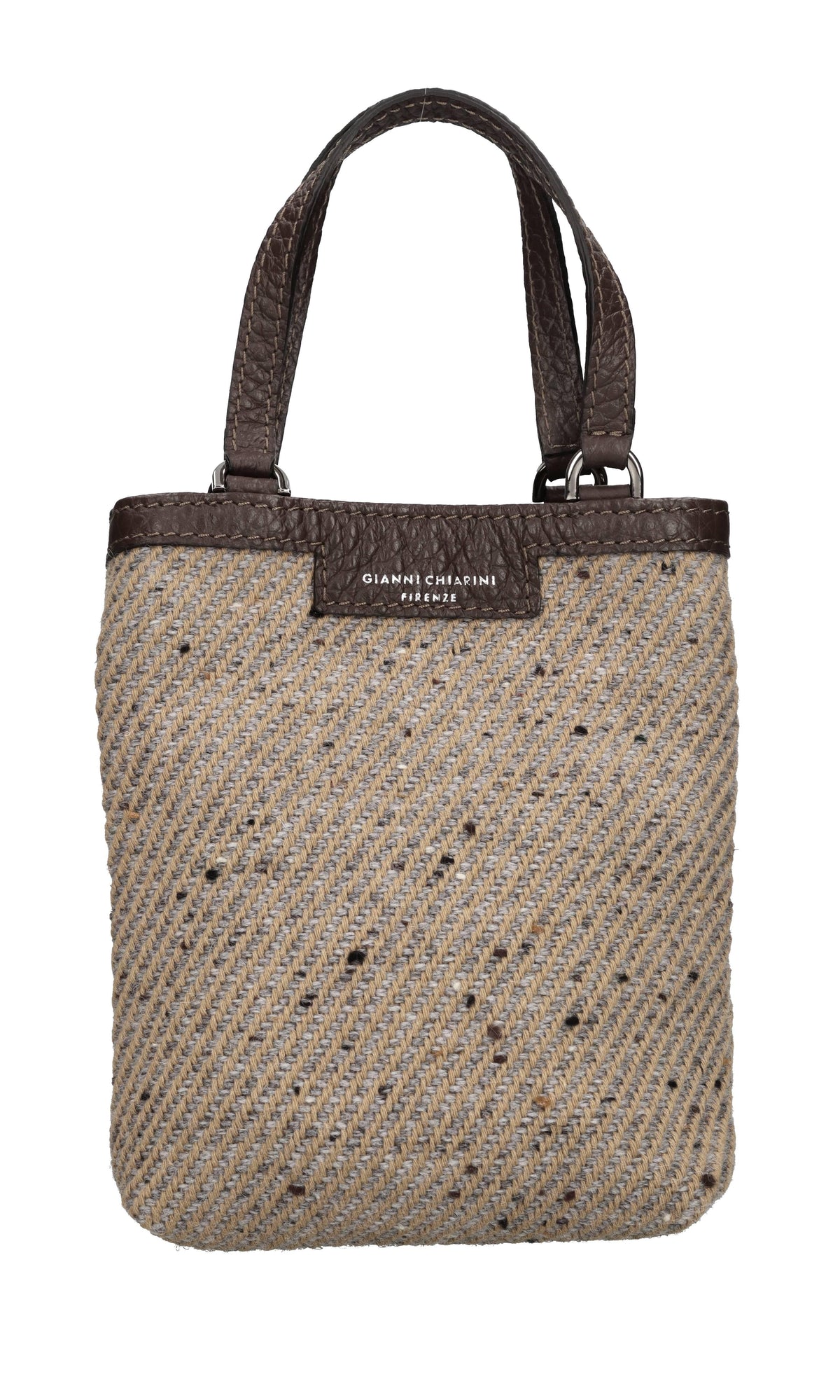 Borsa in tessuto e pelle 