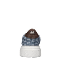 Sneakers Off road in tessuto jeans e pelle 
