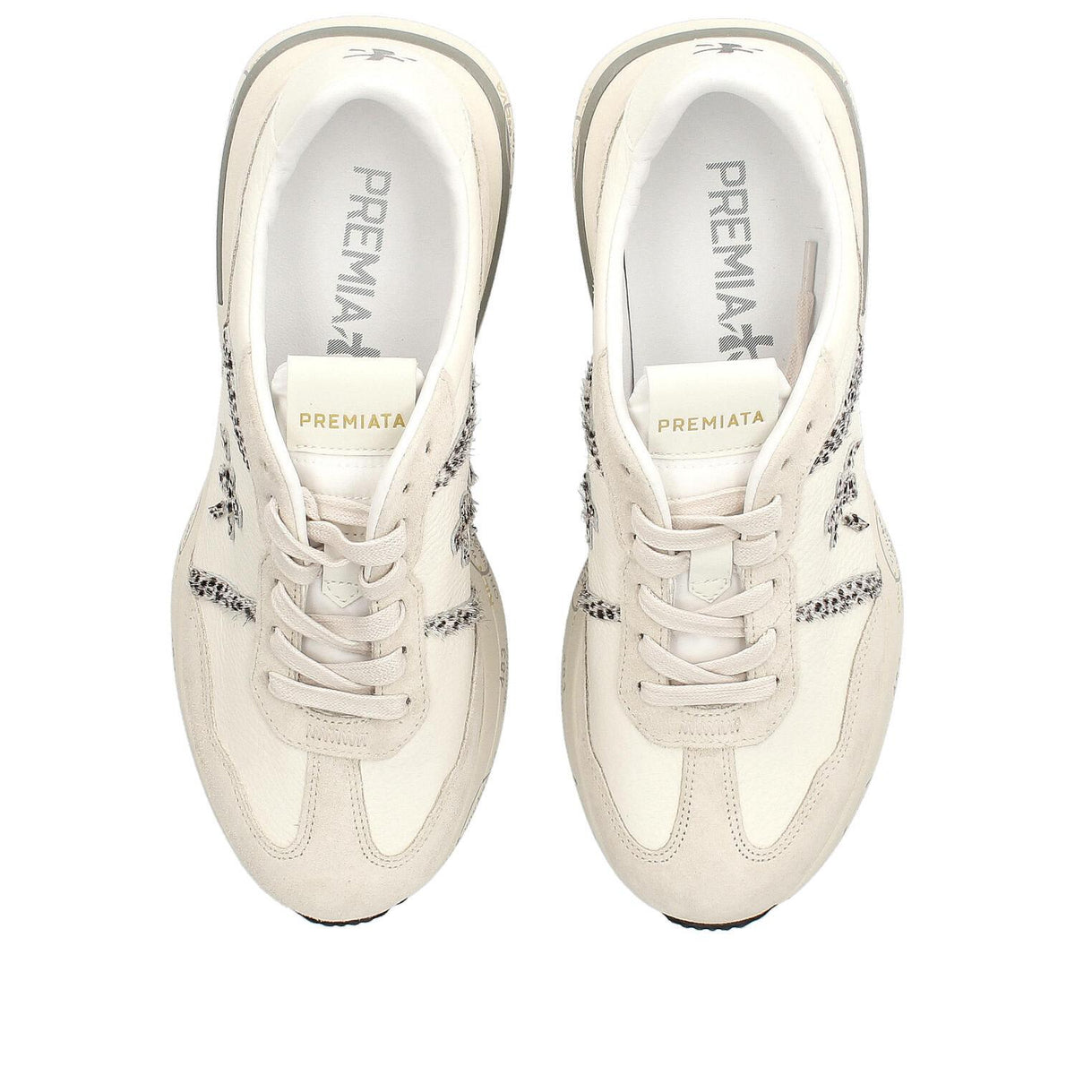 Sneakers Cassie Var 7682 in pelle, ecopelle e tessuto 