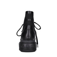 Sneakers in pelle e tessuto 