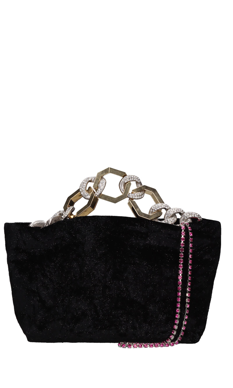 Borsa mini Jessye in velluto 