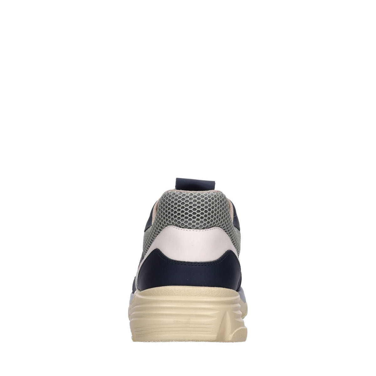 Sneakers in pelle e tessuto 