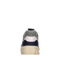 Sneakers in pelle e tessuto 